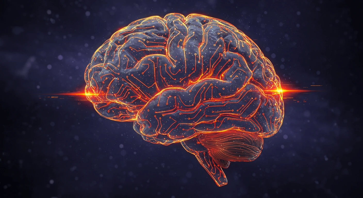 Brain with Neural Network Connections